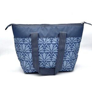Igloo Mini Essential Tote Cooler Bag 9 Can Insulated Lunch Floral Blue Trellis